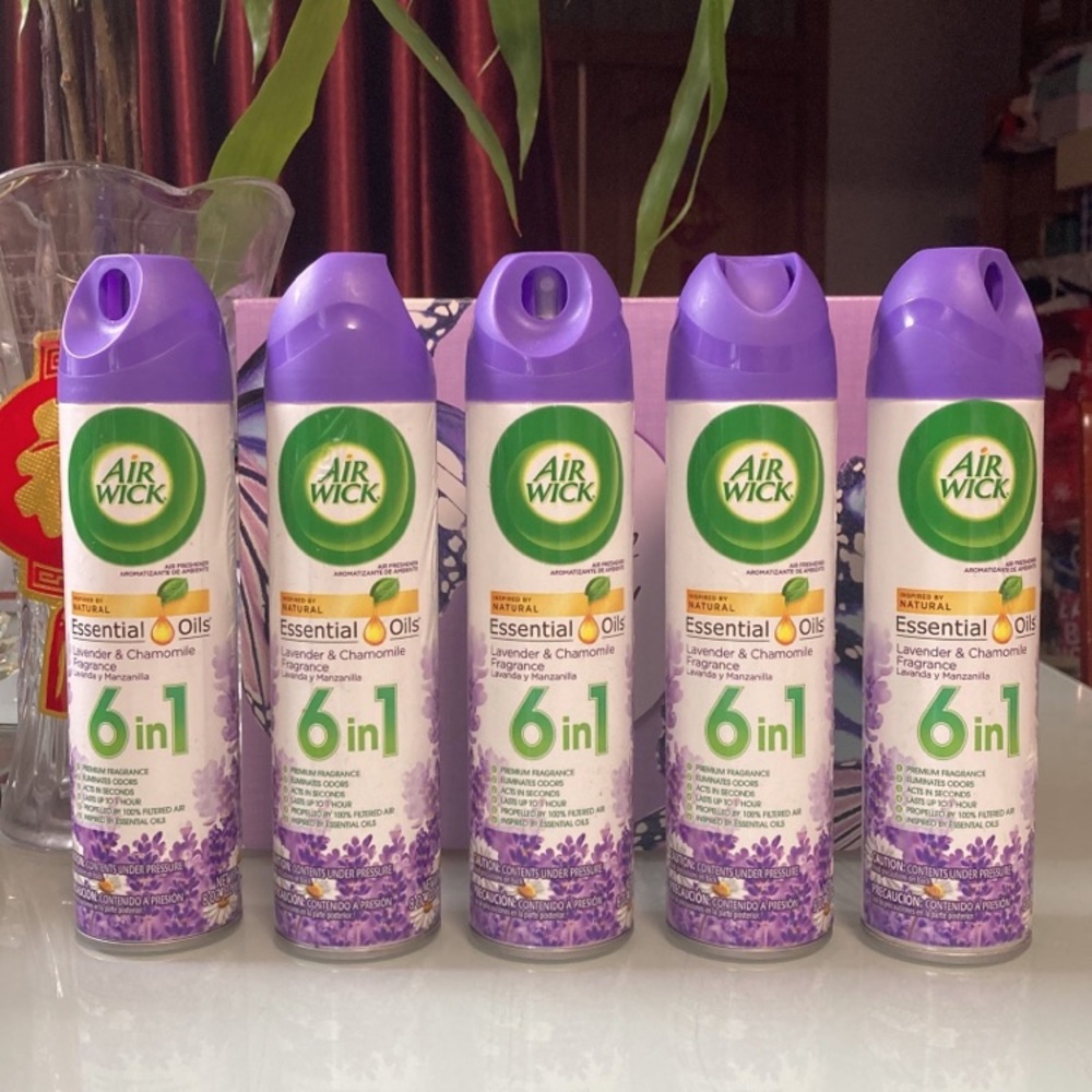 Airwick Lavender & Chamomile Fragrance Air Freshener Sprays X5